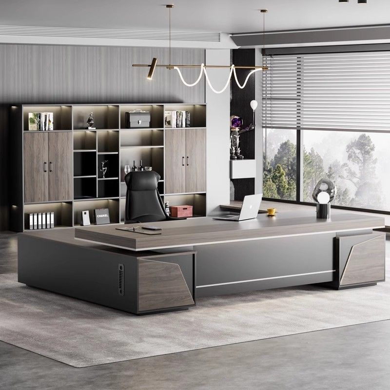 办公家具总裁办公桌简约现代单人老板桌椅组合班台时尚主管经理桌